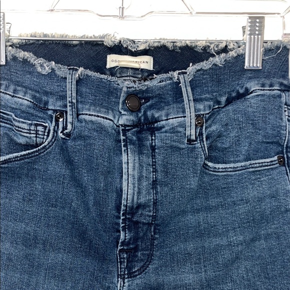 Good American High Rise Dark Blue Jeans - Picture 6 of 8